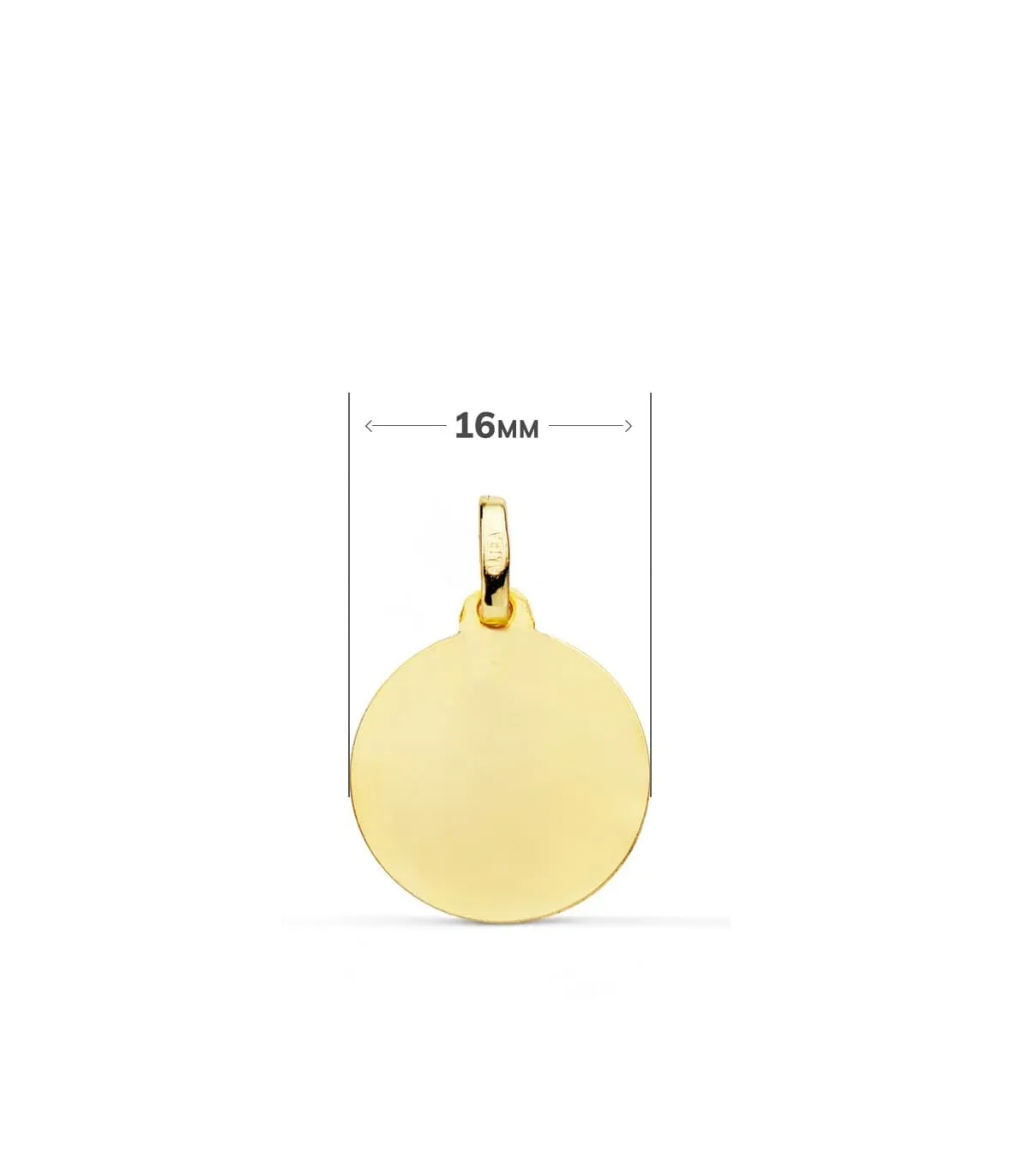 Medalla Bautismo Cristiano Oro 18k 16mm
