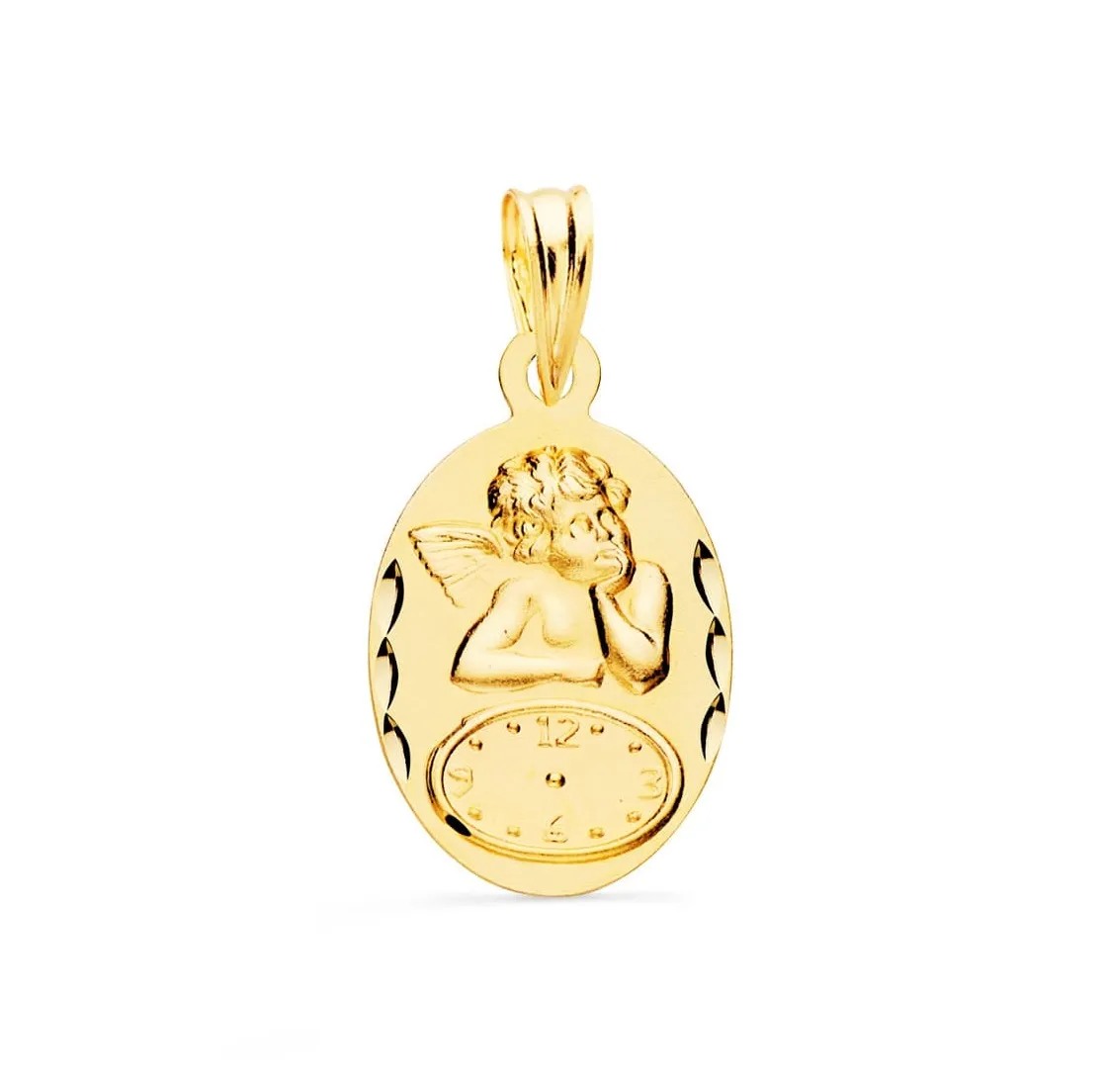 Medalla Bebé Oro 9 Kt. Ángel Burlón