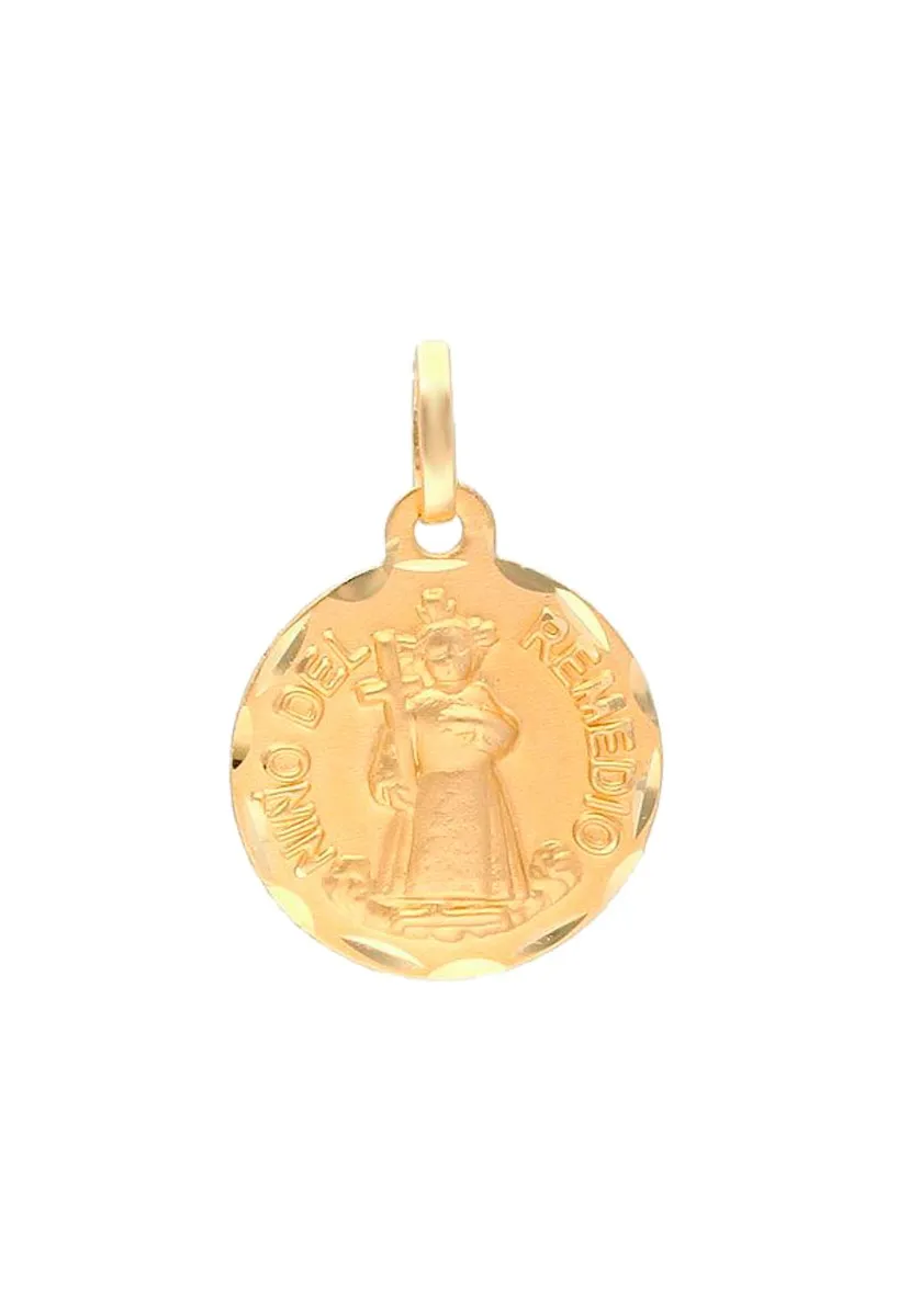 Medalla imagen Niño del Remedio en oro 084_M1571
