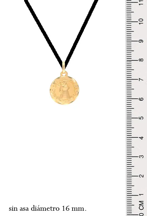 Medalla imagen Niño del Remedio en oro 084_M1571