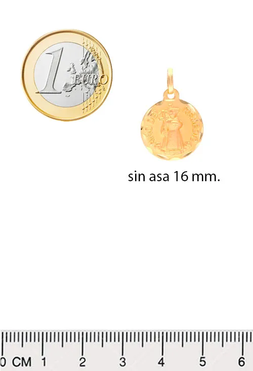 Medalla imagen Niño del Remedio en oro 084_M1571