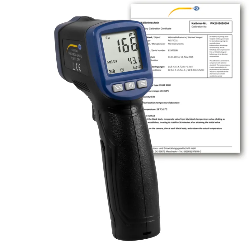 MEDIDOR DE ESPESOR DE RECUBRIMIENTO PCECT 25FN, METALES FERROSOS Y NO FERROSOS, HASTA 1500 µM + ISO