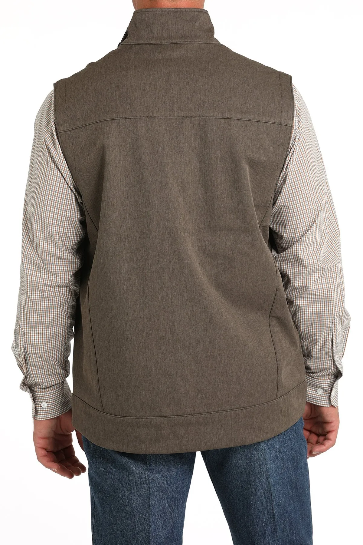 MEN'S CINCH BROWN SOFTSHELL VEST