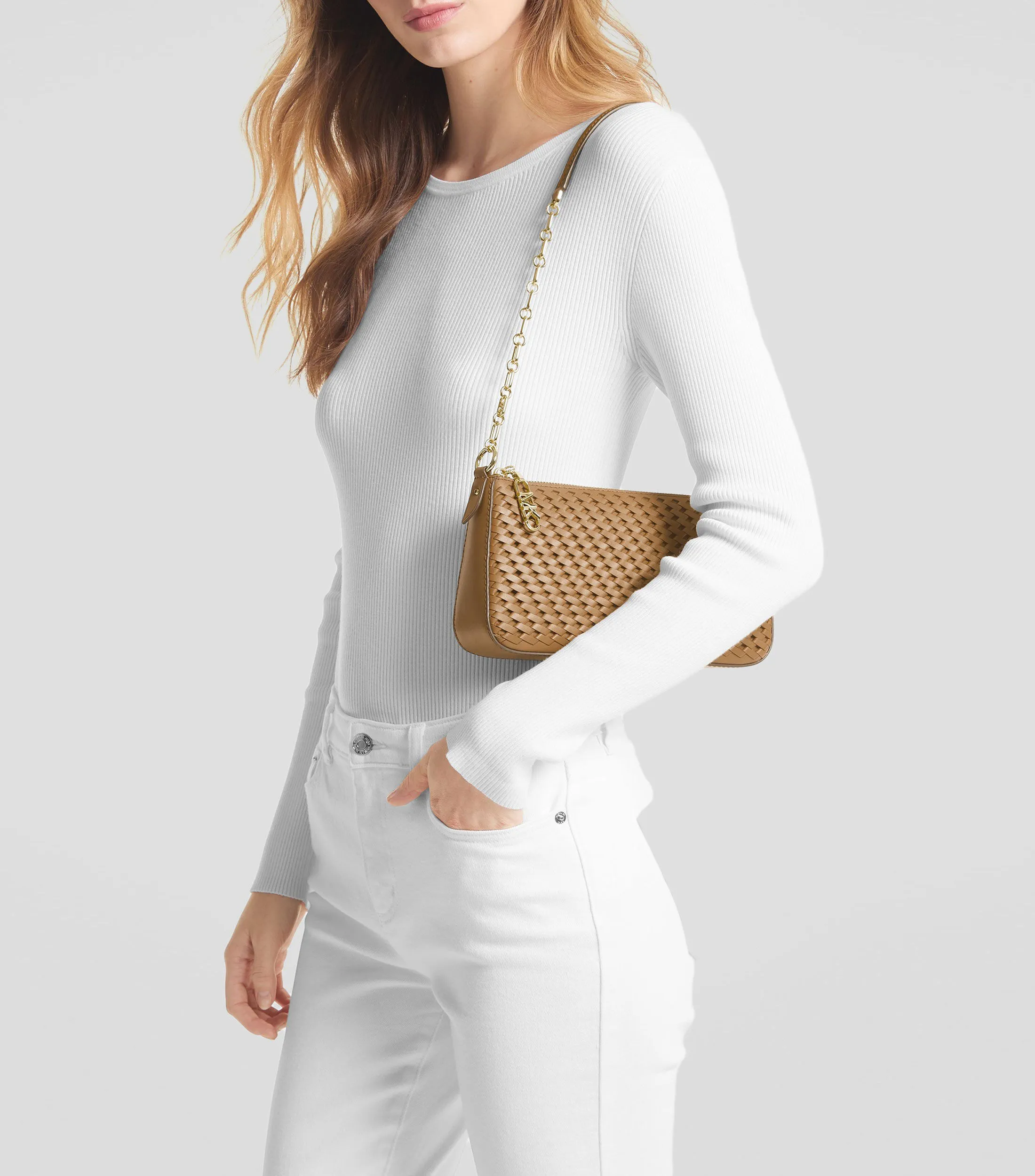 Michael Kors Bolso pouch en piel texturizado Mujer