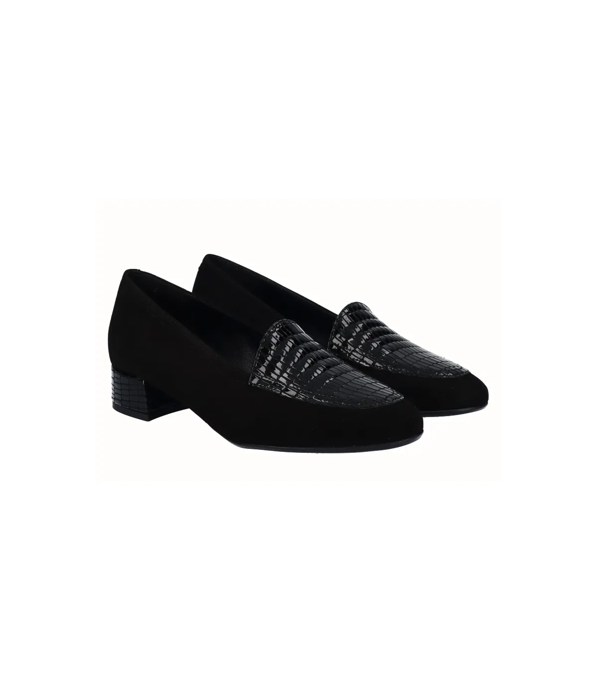 Mocasín combinado en ante y coco