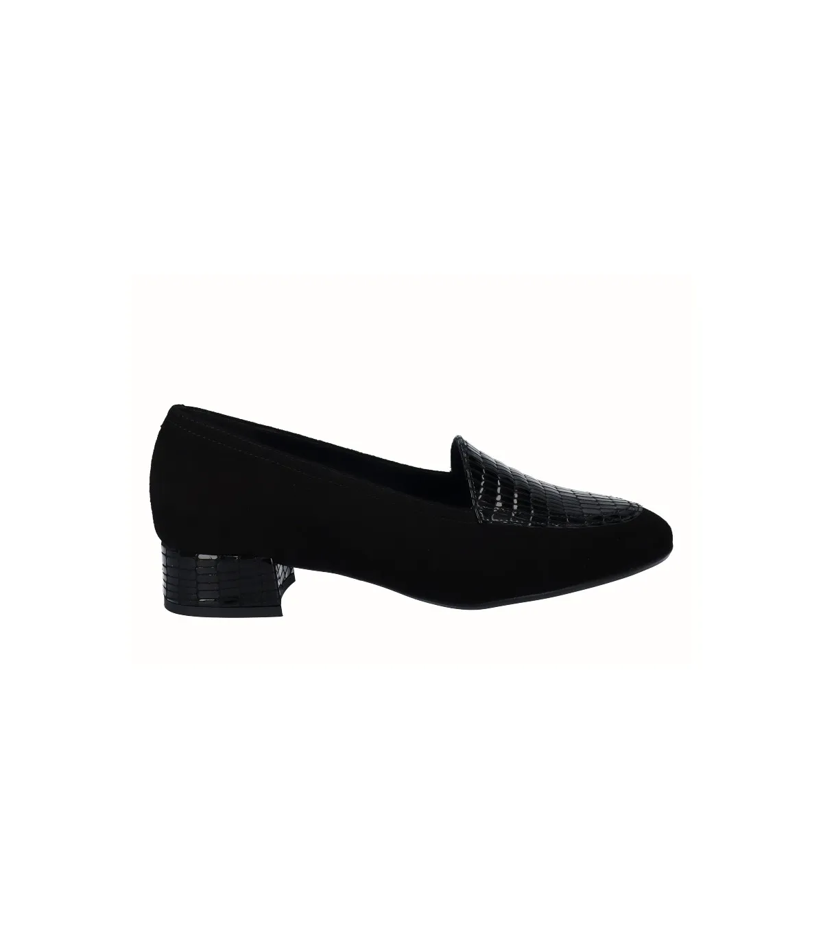 Mocasín combinado en ante y coco