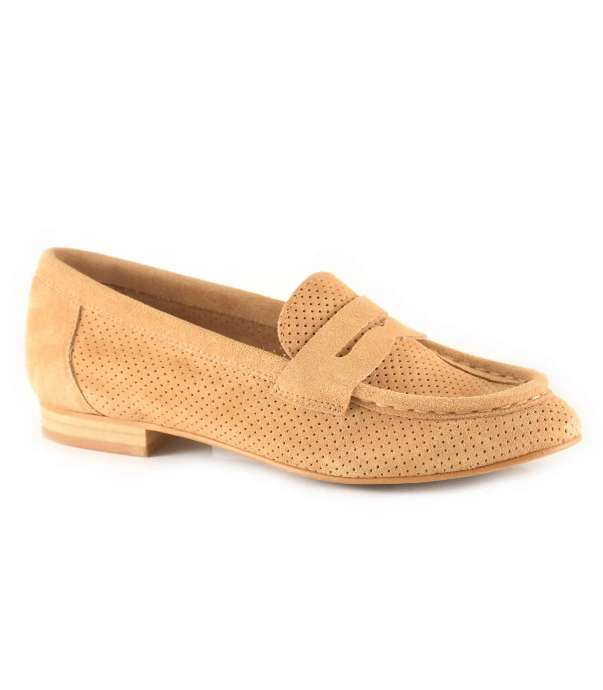 Mocasín con antifaz en color camel