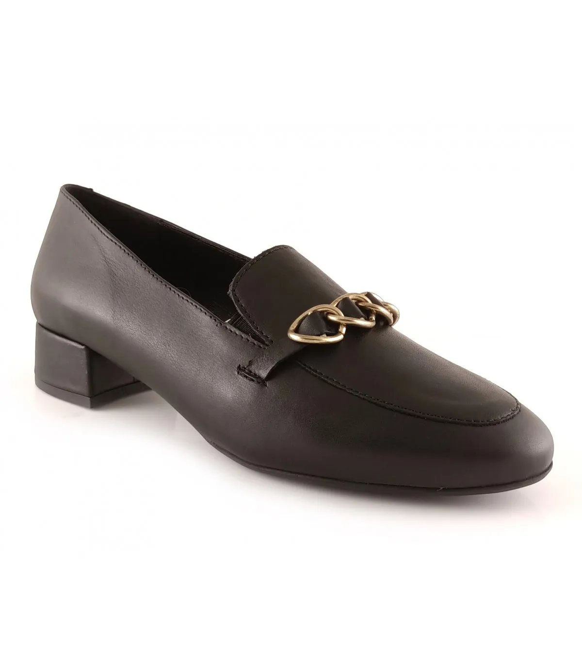 Mocasín con cadena en color negro