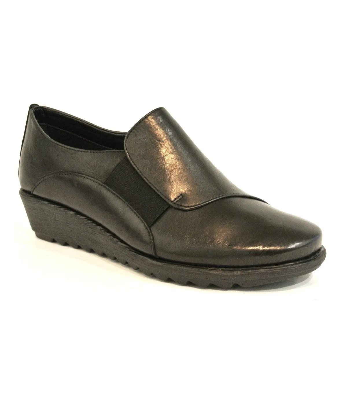 Mocasín con elástico lateral para mujer