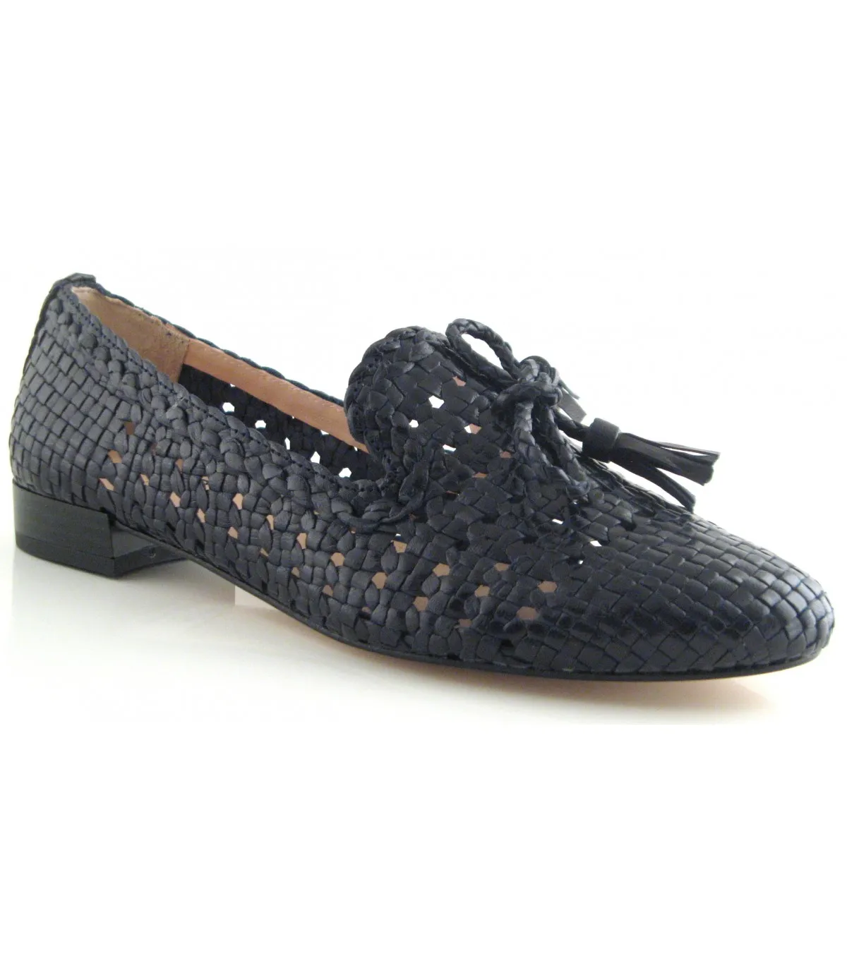 Mocasín trenzado en azul marino