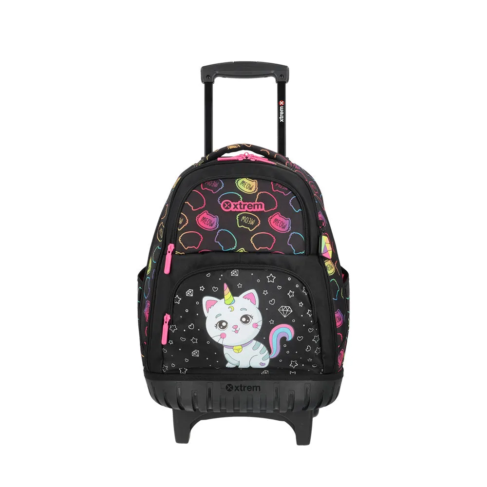 Mochila con ruedas Cross 2.0 negra gato