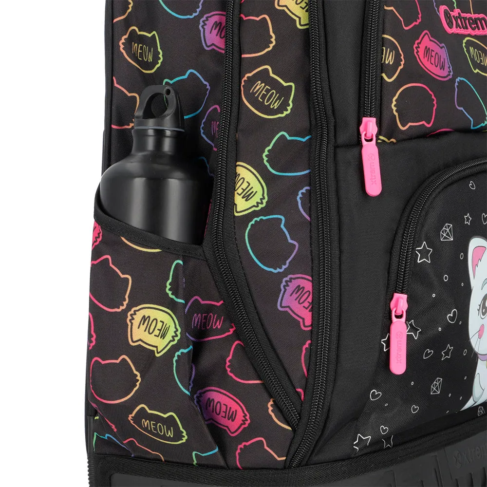 Mochila con ruedas Cross 2.0 negra gato