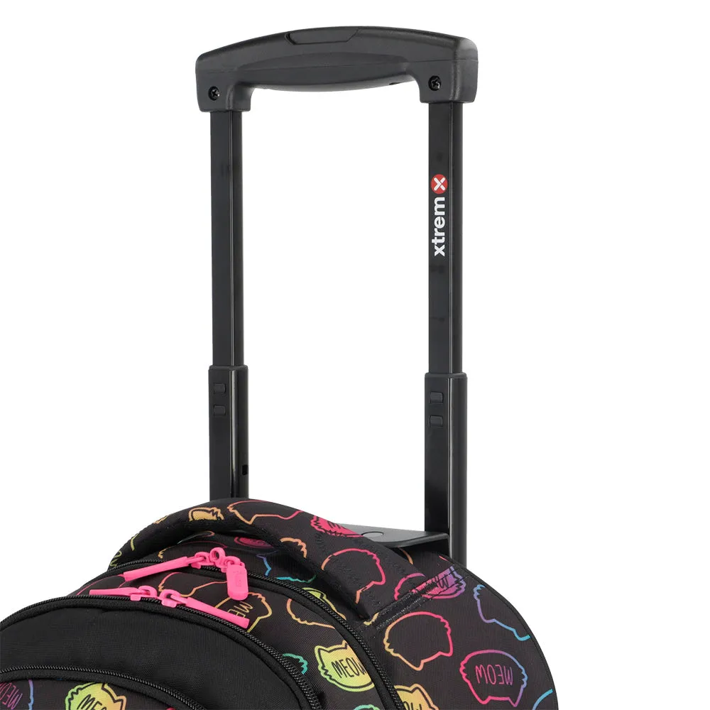 Mochila con ruedas Cross 2.0 negra gato