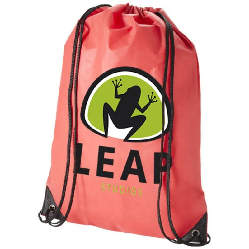 Mochila publicitaria de cuerdas no tejida Evergreen