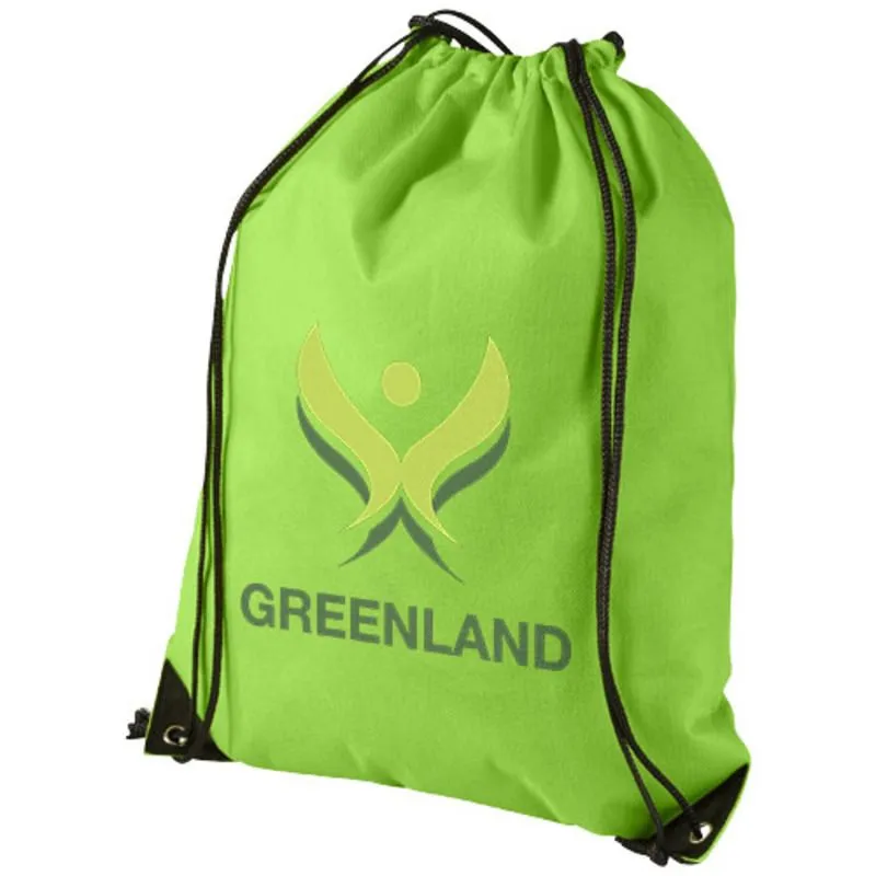 Mochila publicitaria de cuerdas no tejida Evergreen