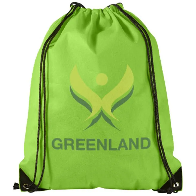 Mochila publicitaria de cuerdas no tejida Evergreen