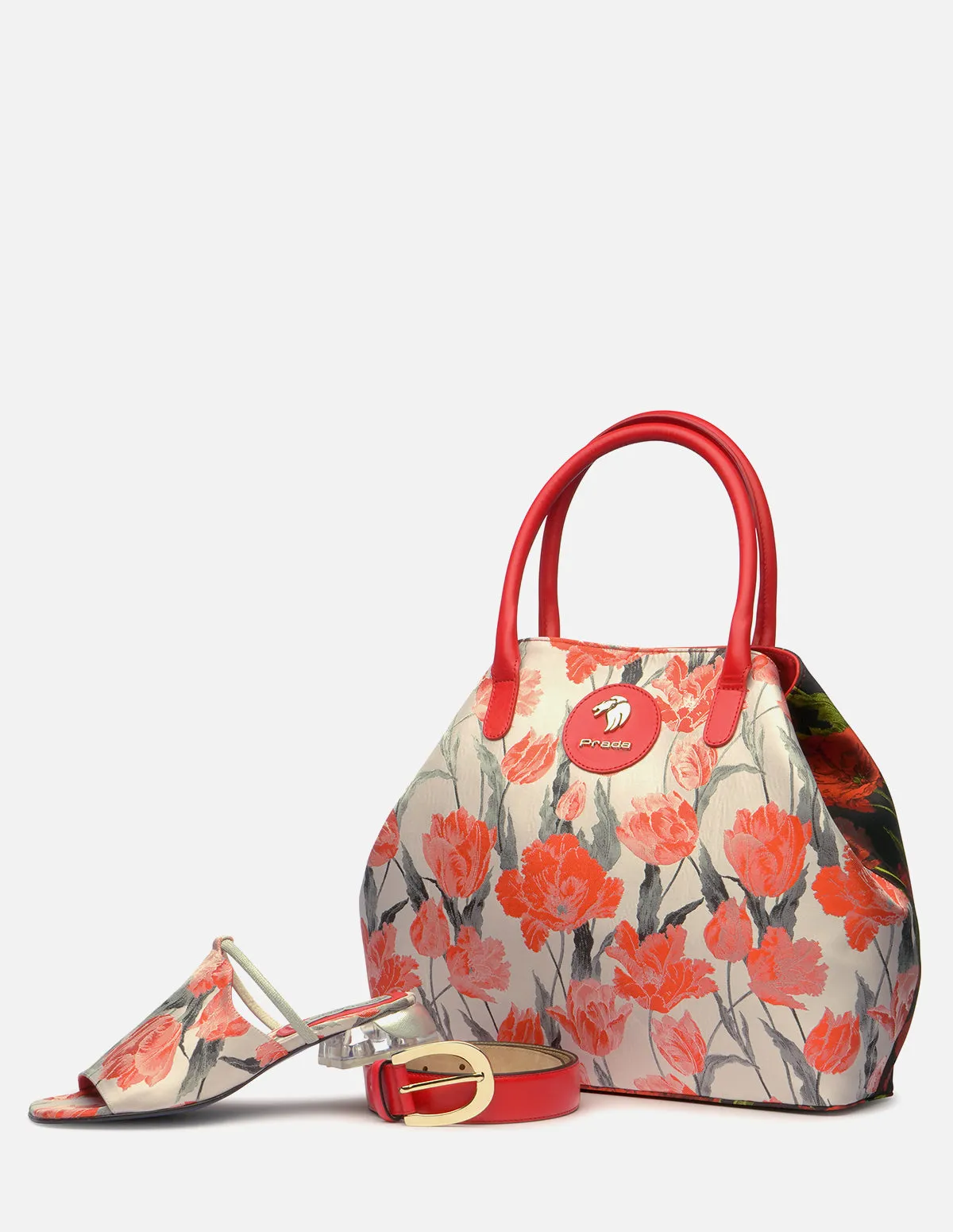 Mule en Textil Floral con Pulsera