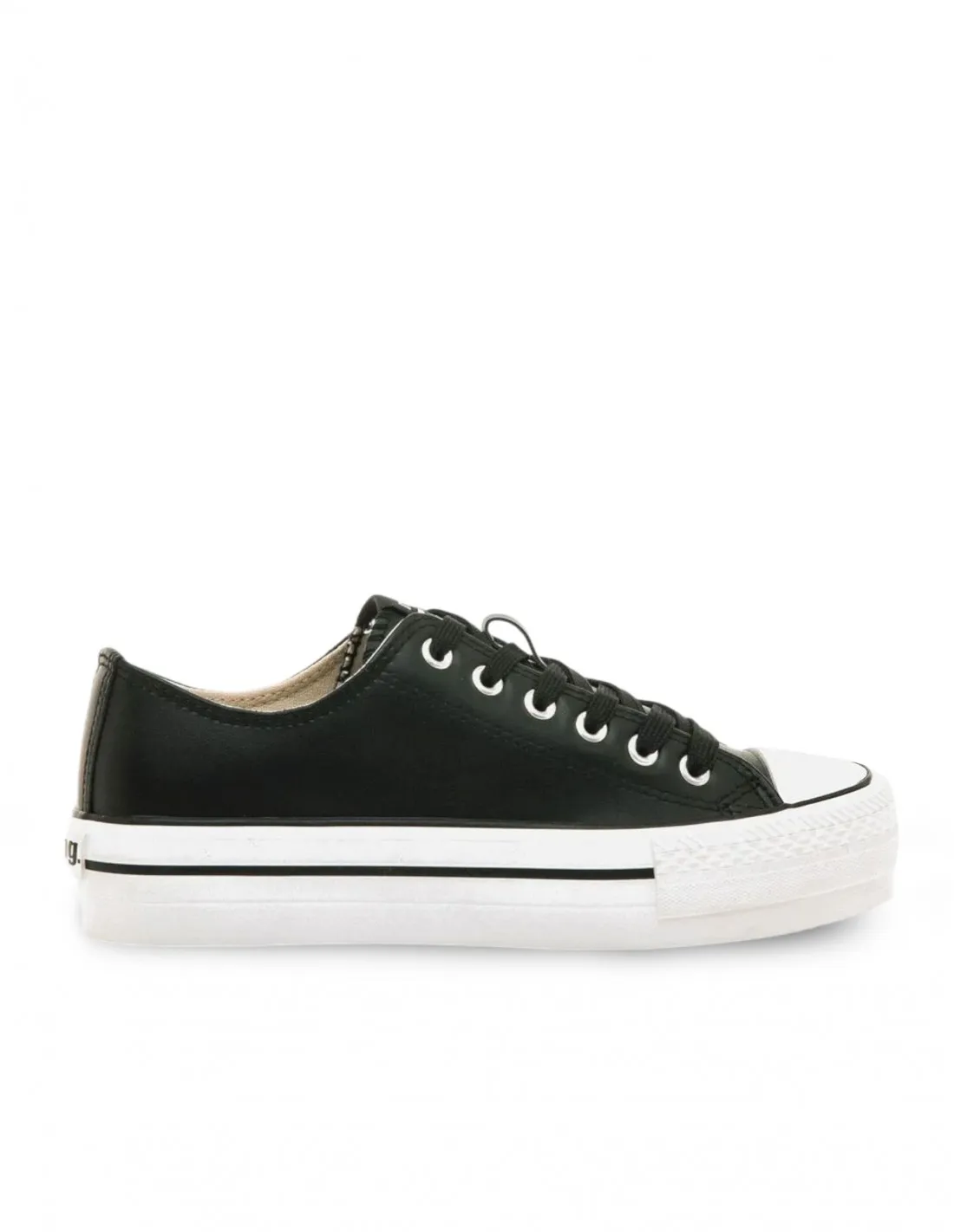 MUSTANG Zapatillas Polipiel Puntera Goma Negras