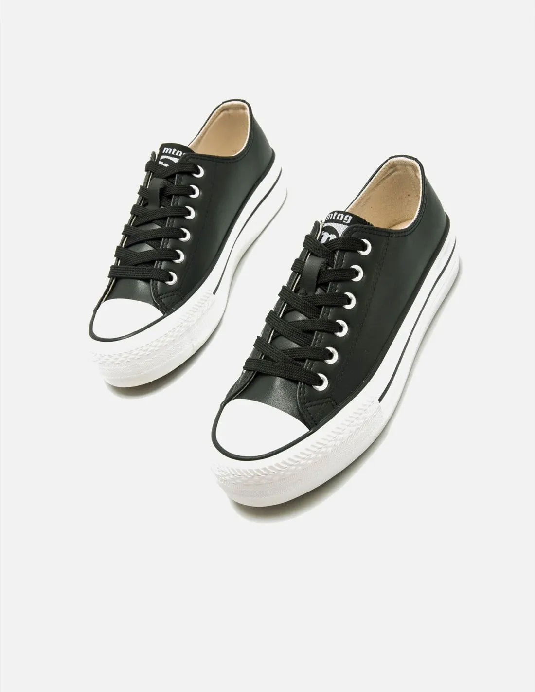 MUSTANG Zapatillas Polipiel Puntera Goma Negras