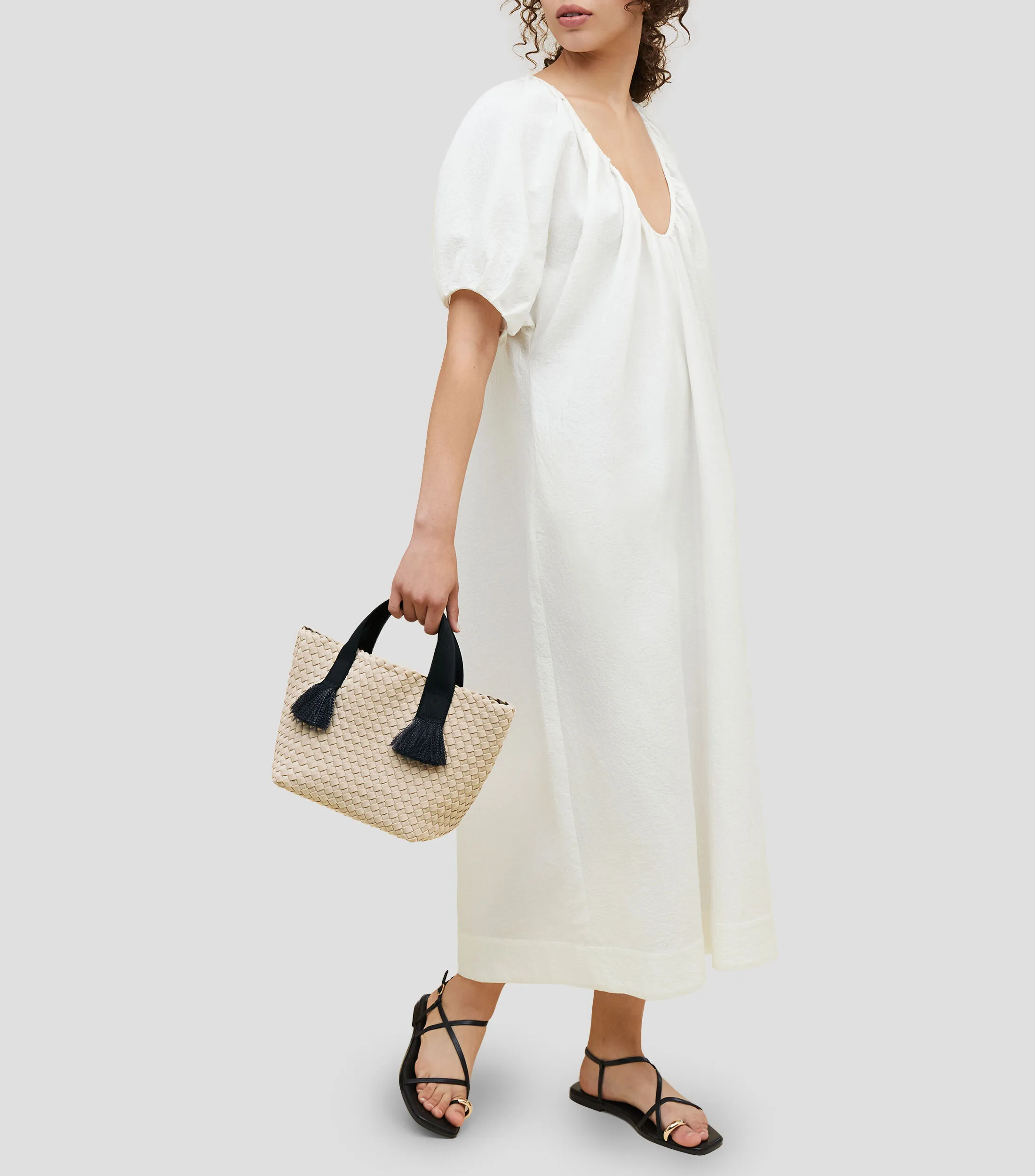 NAGHEDI Bolso crossbody beige Tulum Mujer