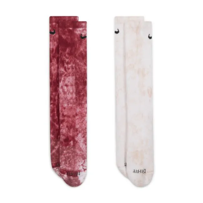 NIKE EVERYDAY PLUS CUSHIONED TIEDYE CREW 2 PAIRS