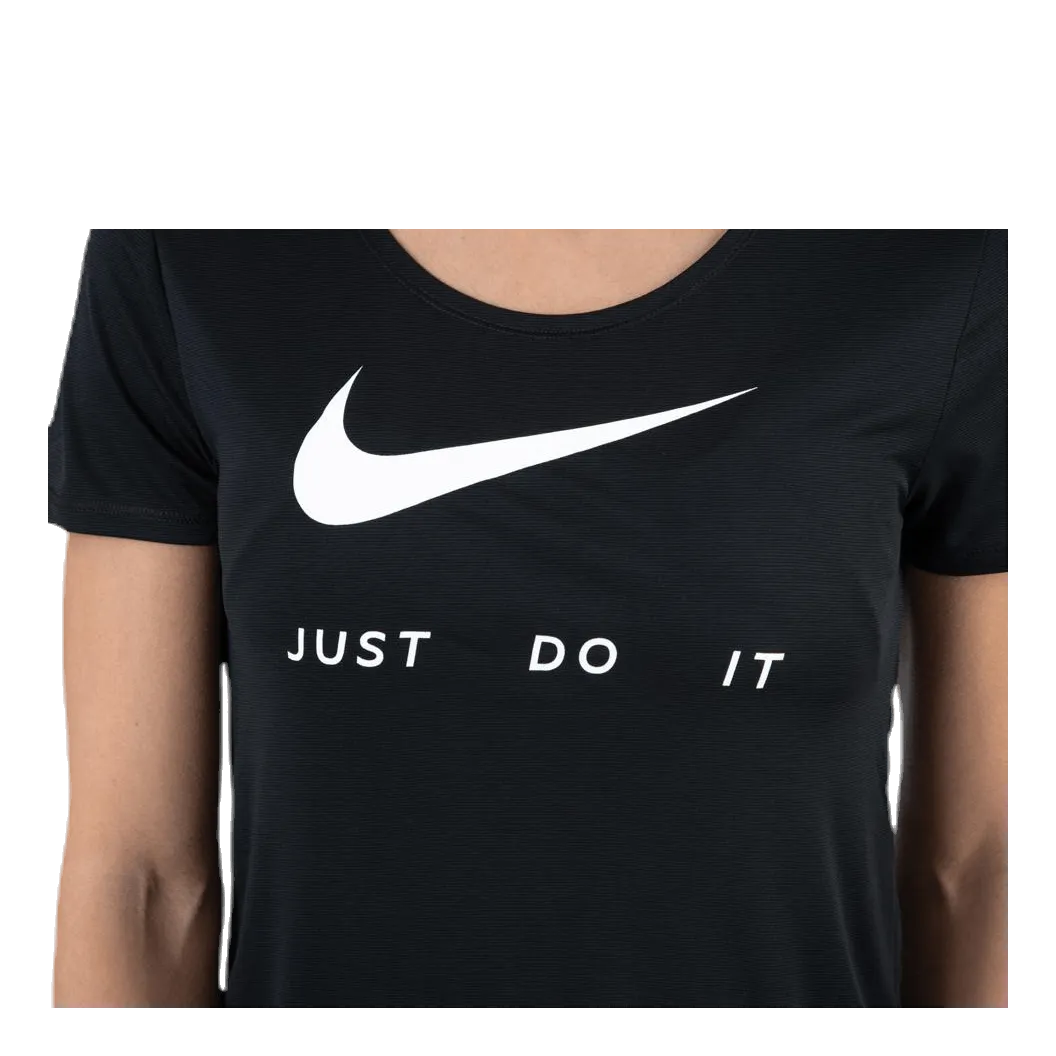 Nike Top SS Swoosh Run White/Black