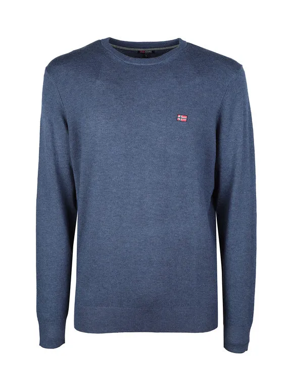 Norway Jersey de hombre de punto liso con cuello redondo