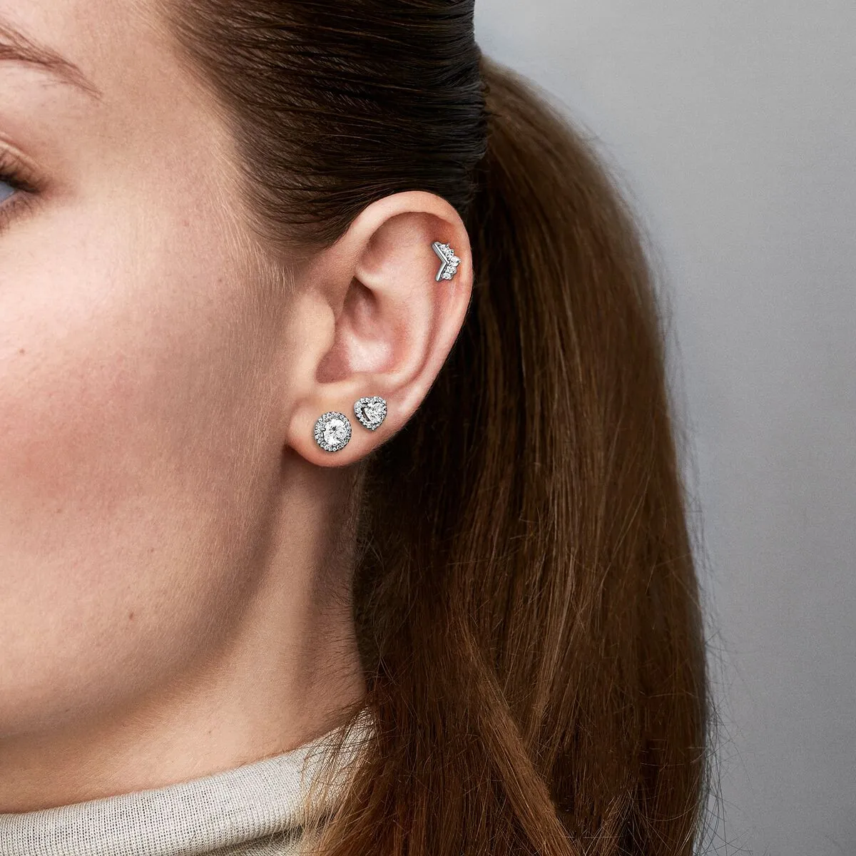 PANDORA PENDIENTES ESPOLETAS ELEGANCIA CLáSICA  PANDORA