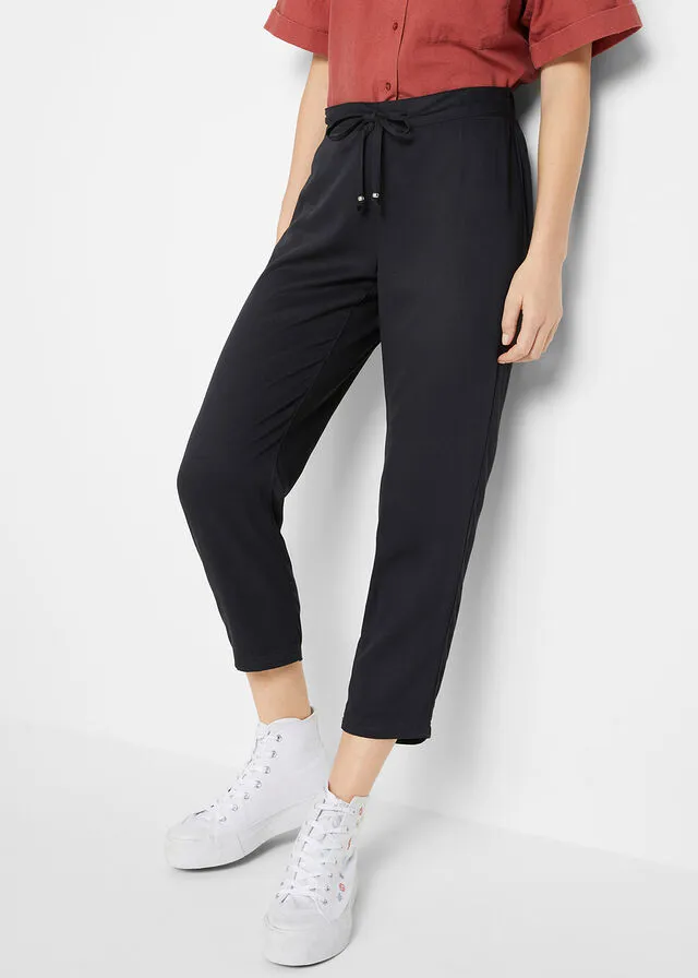 Pantalón con cinturilla elástica Negro
