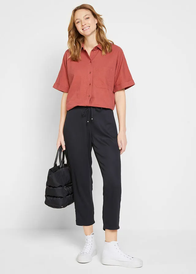 Pantalón con cinturilla elástica Negro