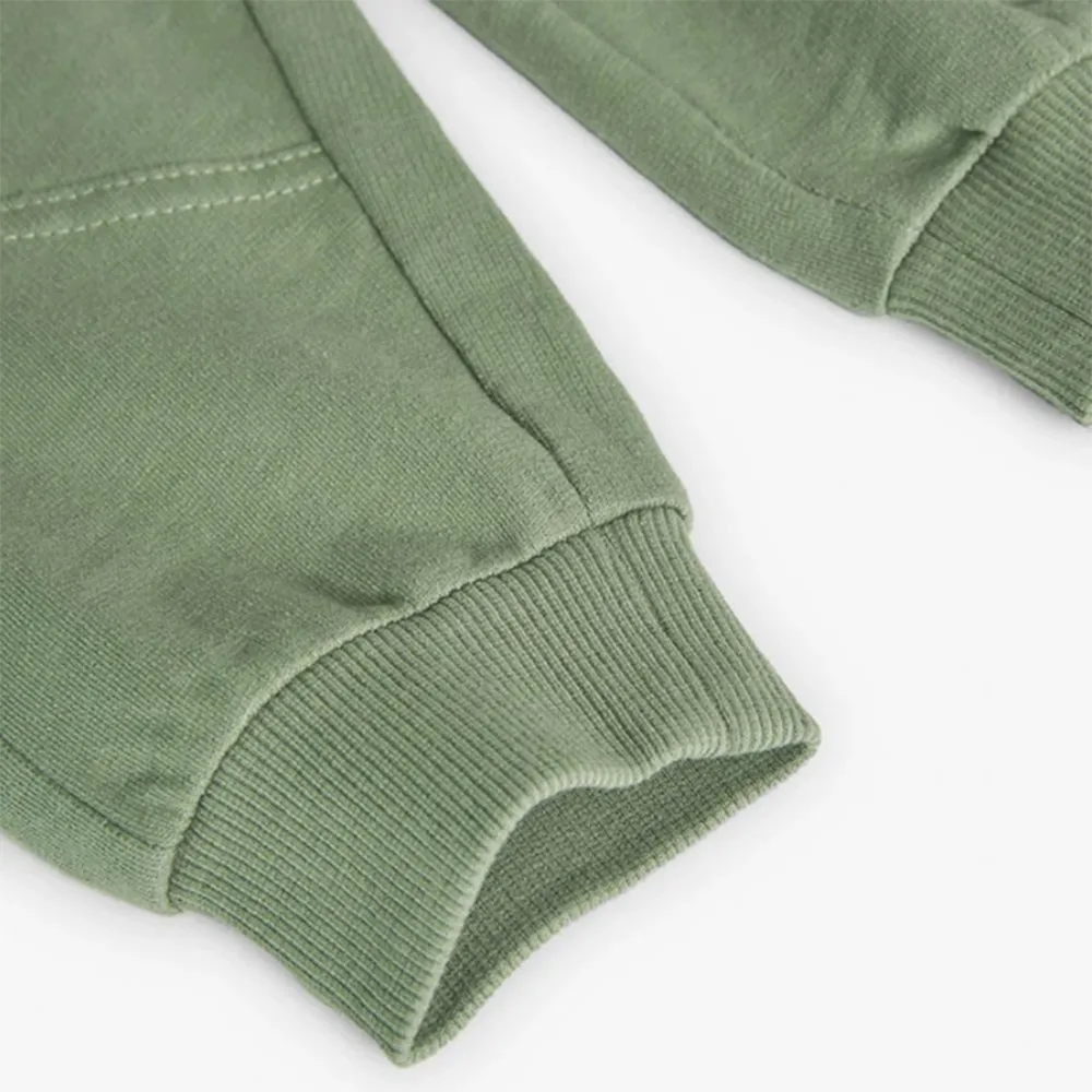 Pantalón felpa flamé de bebé niño Boboli 318013 VERDE CORDONETS