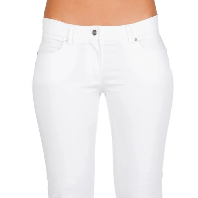 PANTALóN LABORAL ELáSTICO BLANCO DE MUJER CON BOLSILLOS  GARY'S
