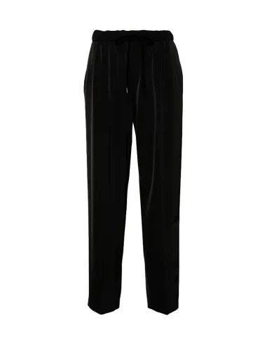 Pantalón negro fruncido con goma