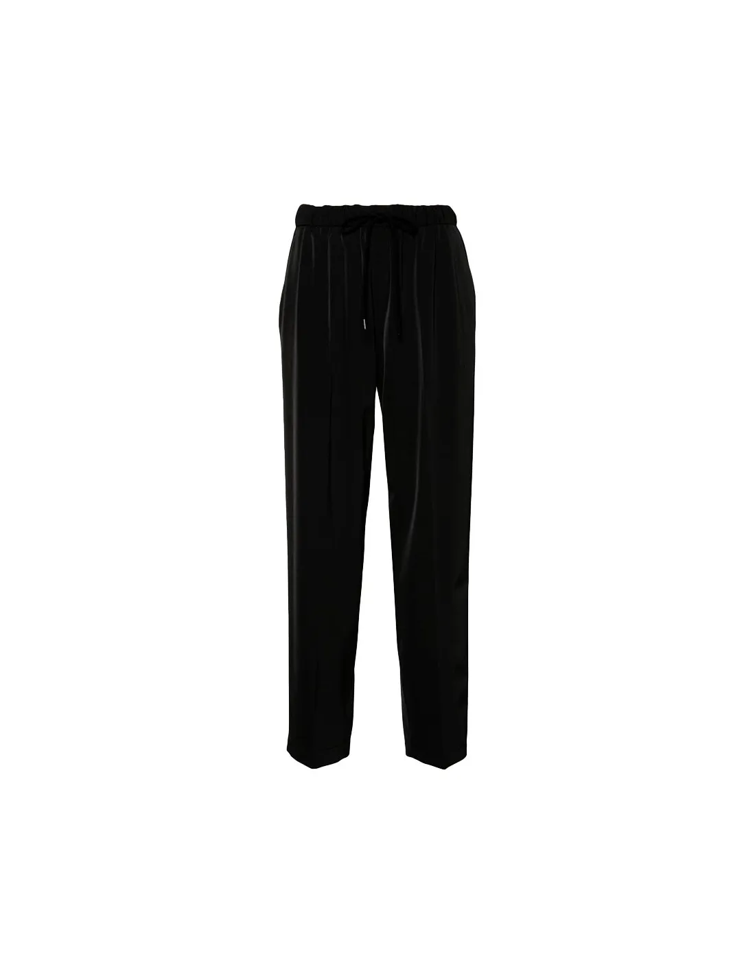 Pantalón negro fruncido con goma