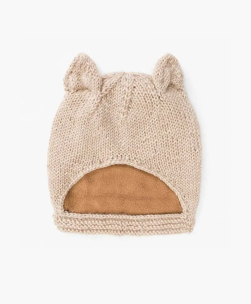 Pasamontañas Artesanal Infantil León Beige