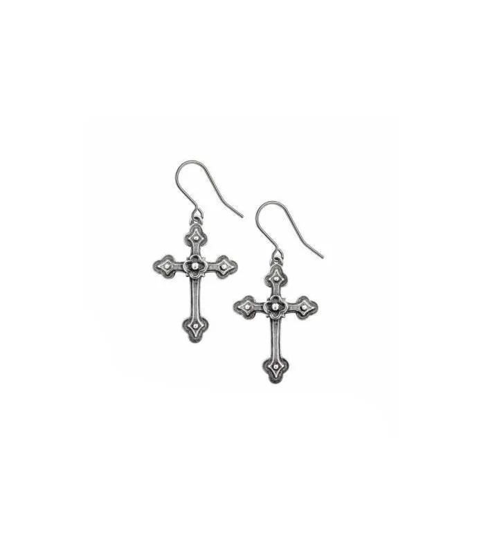 PENDIENTES CRUCES GÓTICAS GOTHIC DOVOTION CROSSES ALCHEMY E464