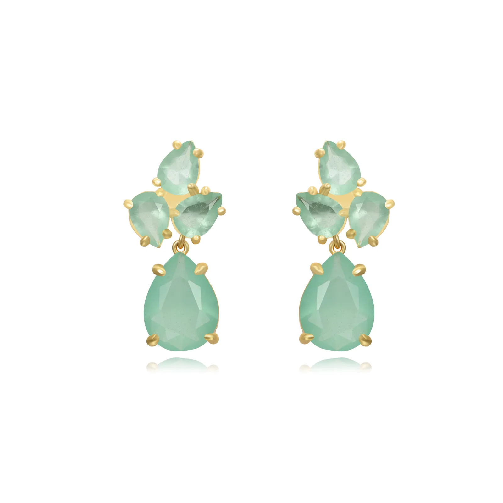 Pendientes en Plata Shakir Calcedonia