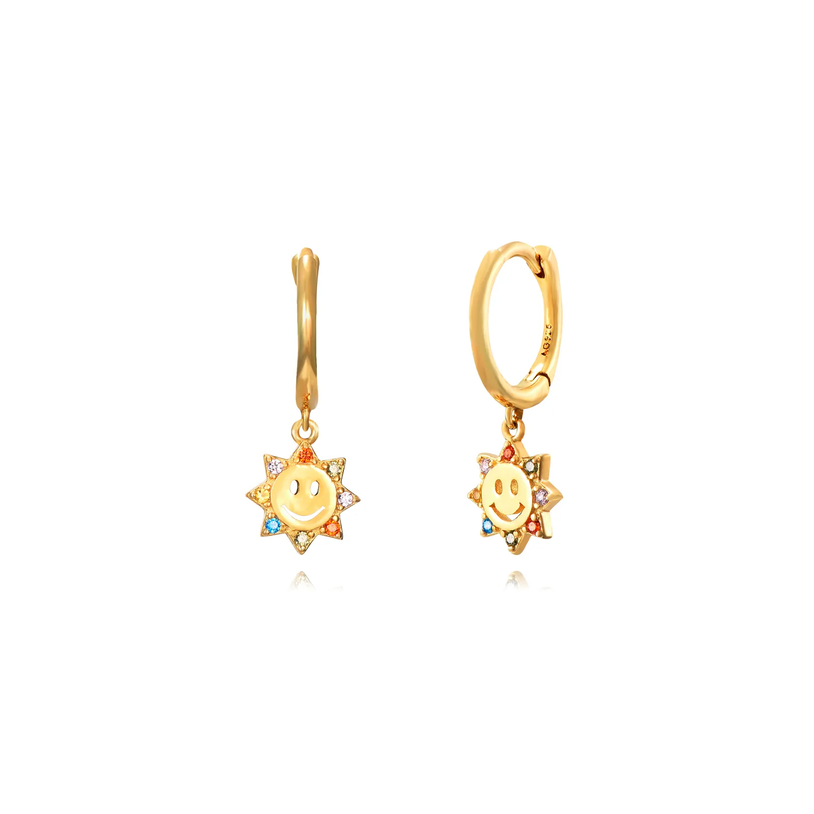 Pendientes en Plata Solecito Gold Multicolor