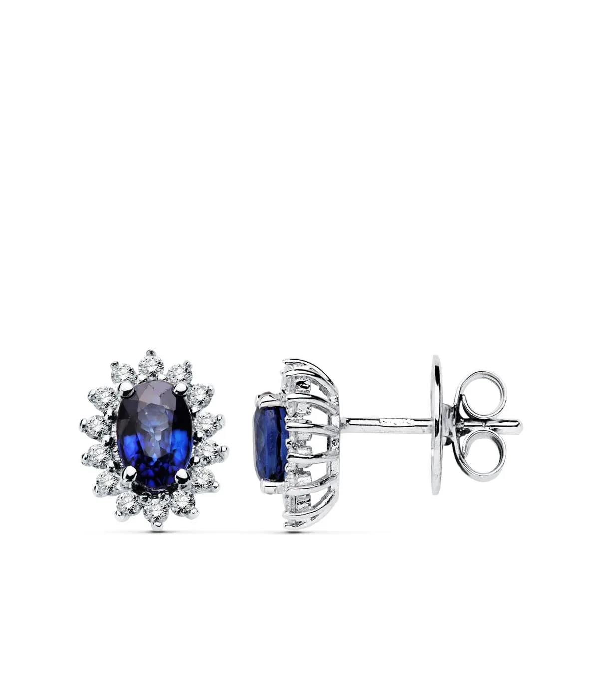 Pendientes Jasmin 0.28 Qtes.18 Ktes Zafiro
