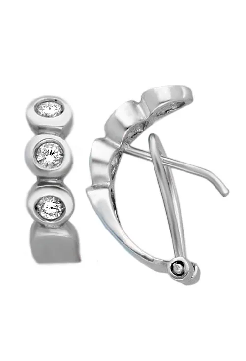 Pendientes oro blanco con diamantes para mujer 192_Z1272B