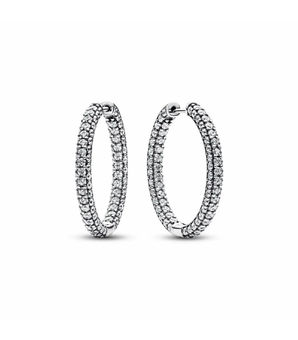 PENDIENTES PANDORA DE ARO FILA DE PAVé TIMELESS  293016C01