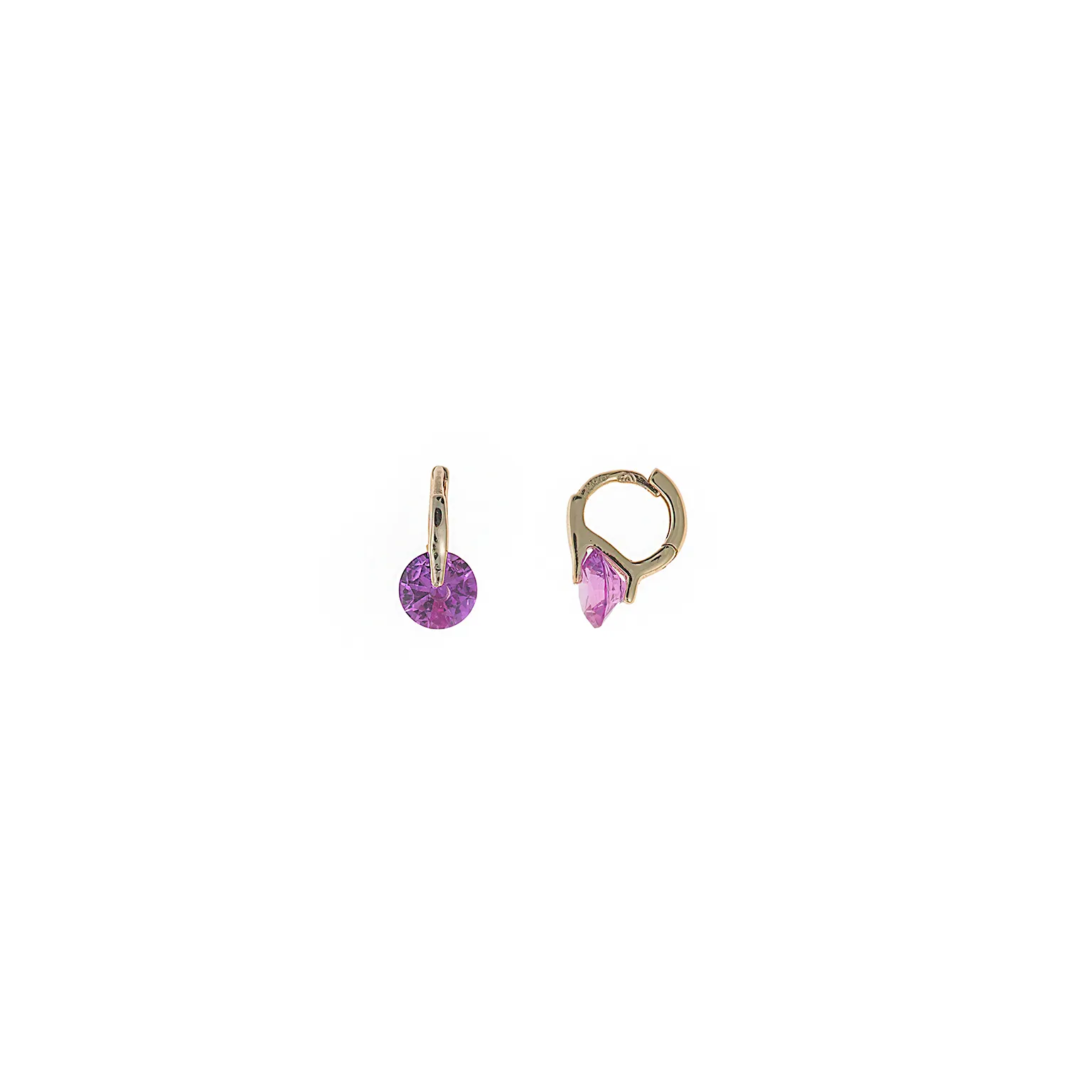 PENDIENTES PLATA CHAPADO DORADO AROS CIRCONITA RUBI