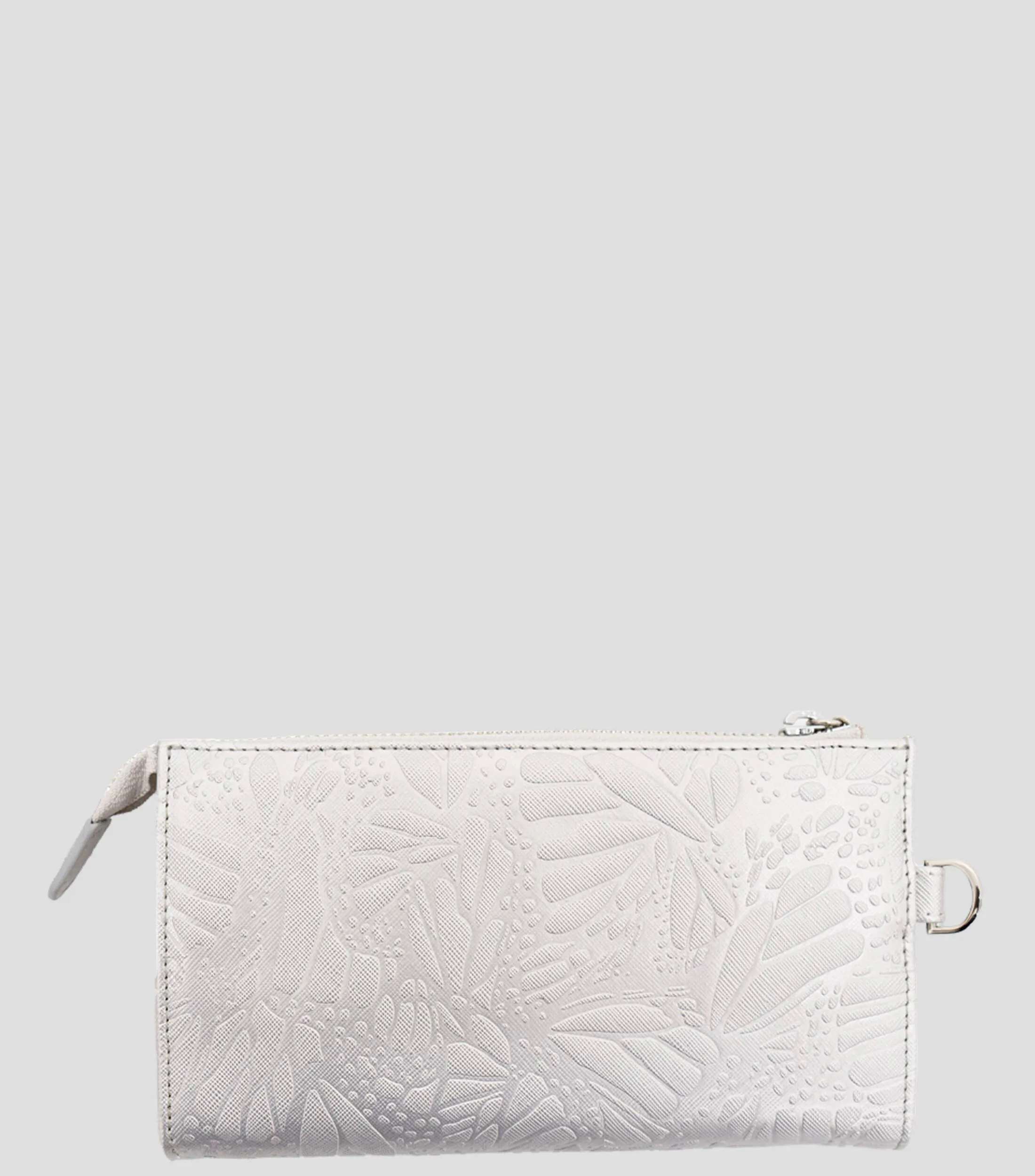 Pineda Covalin Bolso Wristlet plateado grabado Mujer