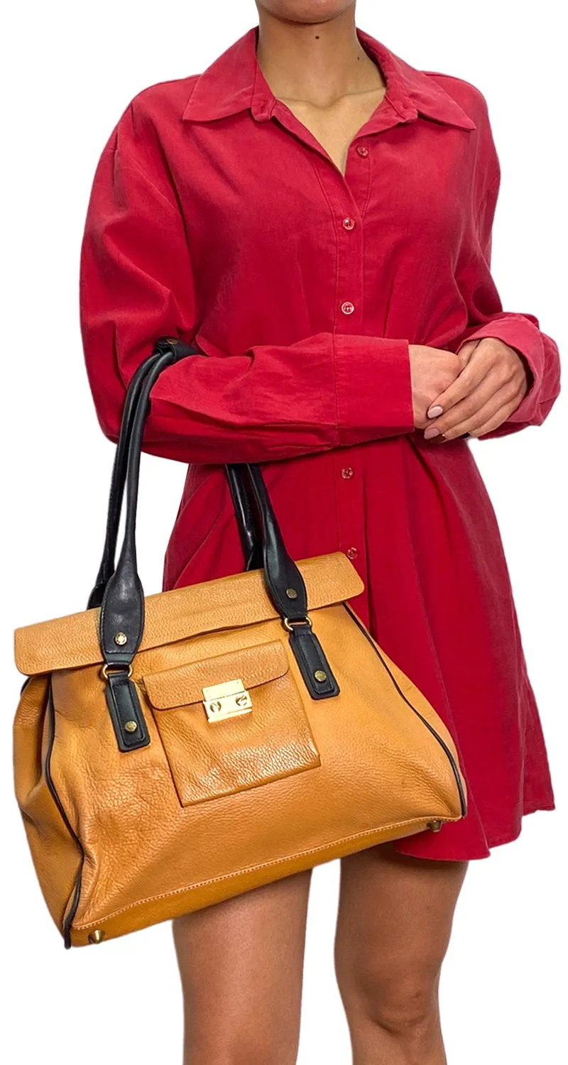 PRÜNE Cartera Cuero Café