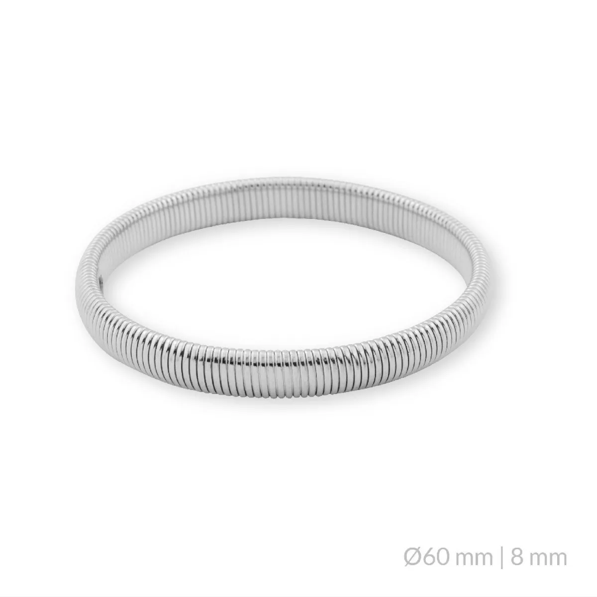 PULSERA ACERO VOLUMEN GALLONADA UNA VUELTA  JOYAS DE IRENE