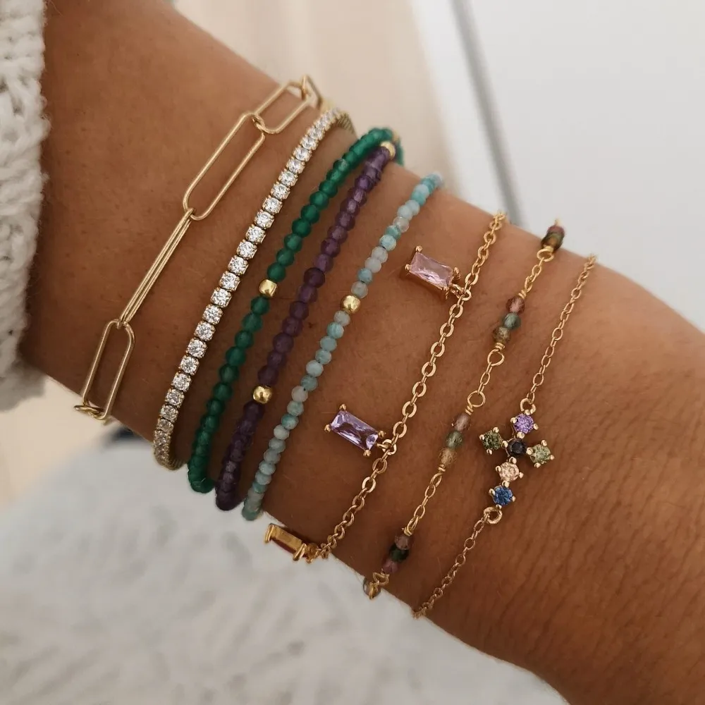 Pulsera Amalfi Turmalina Oro
