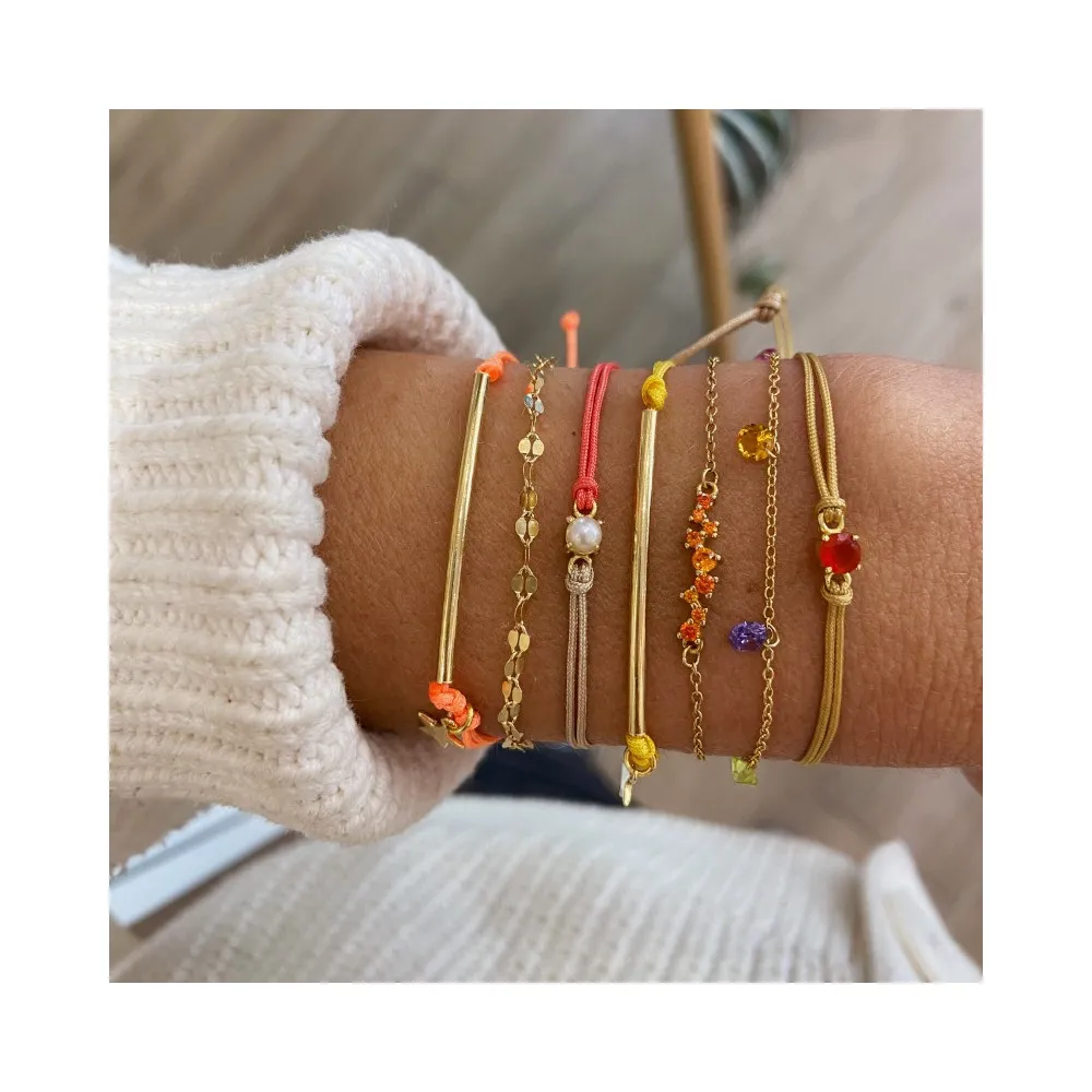 Pulsera Coco Naranja Oro