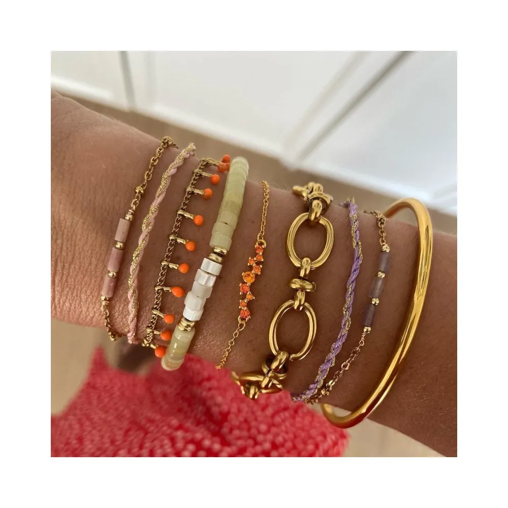 Pulsera Coco Naranja Oro