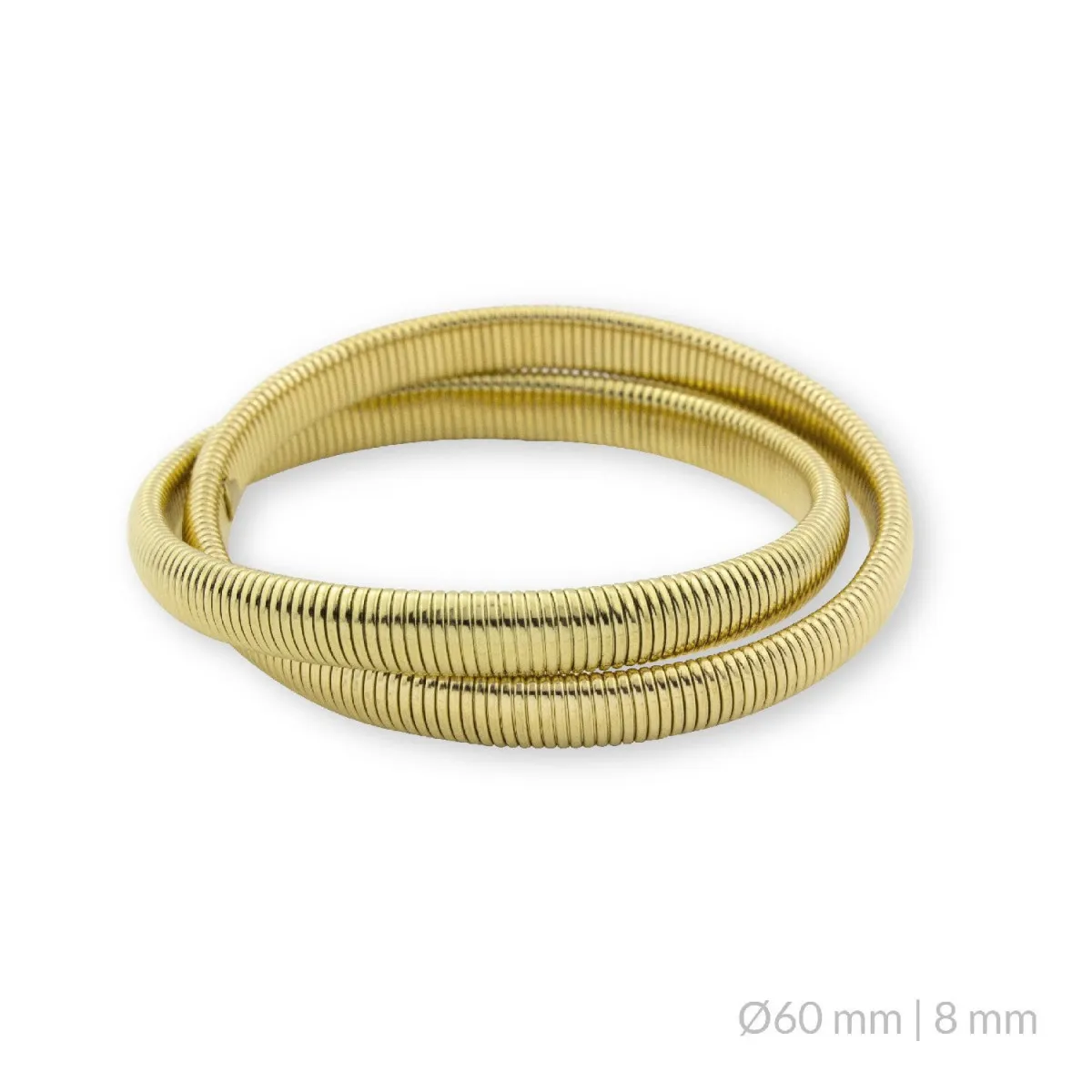 PULSERA DOBLE ACERO DORADO  JOYAS DE IRENE