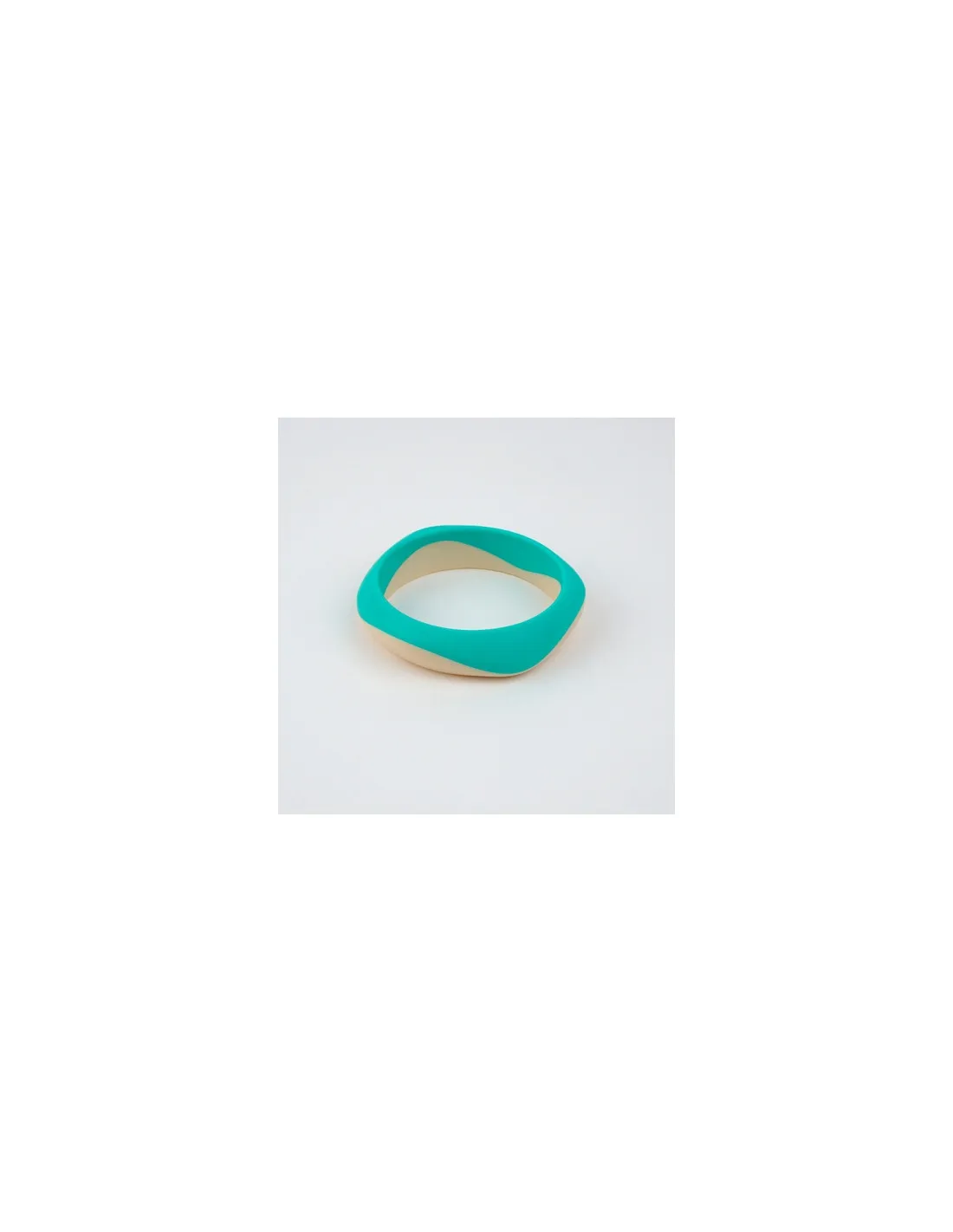 PULSERA MORDEDOR Y DE LACTANCIA DE SILICONA TURQUESABEIGE MI PIPO